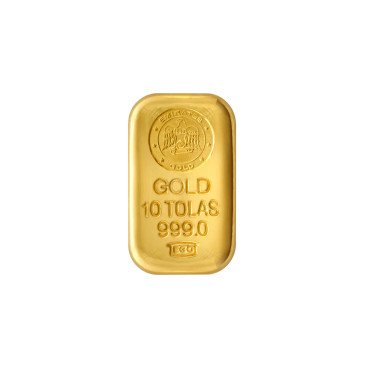 Gold Cast Bar – 10 Tola (999.0)